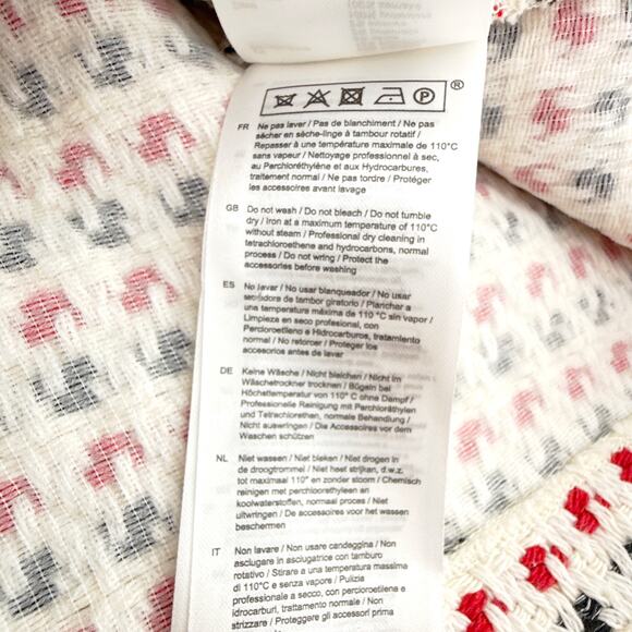 MAJE Irona Tweed Skort in Ecru, Red, & Navy FR36|S - Picture 7 of 10